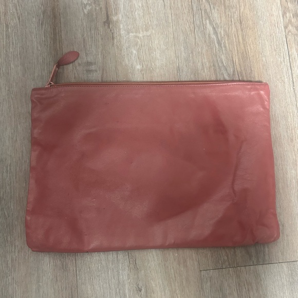 Vintage Liberty Belle Elegant Pink Leather Clutch - Picture 3 of 3